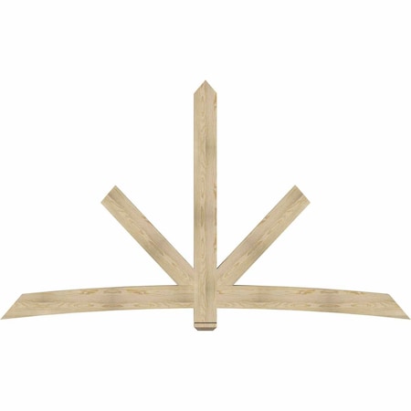 Ekena Millwork Alberta Rough Sawn Timber Gable Bracket, Douglas Fir, 108"W x 63"H x 4"D x 6"F, 14/12 Pitch GBW108X63X0406ALB00RDF